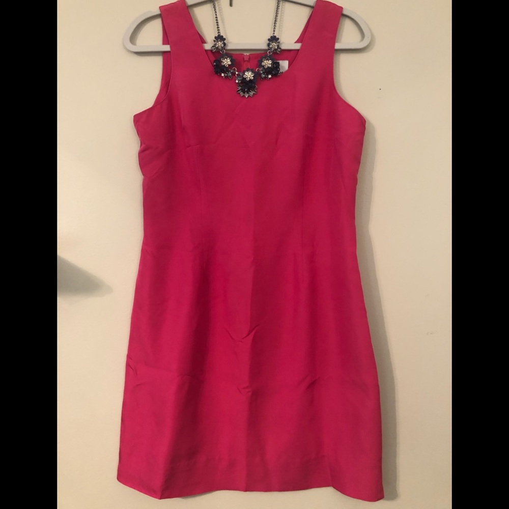 Lilly Pulitzer Fuchsia Pink Silk Sheath Dress